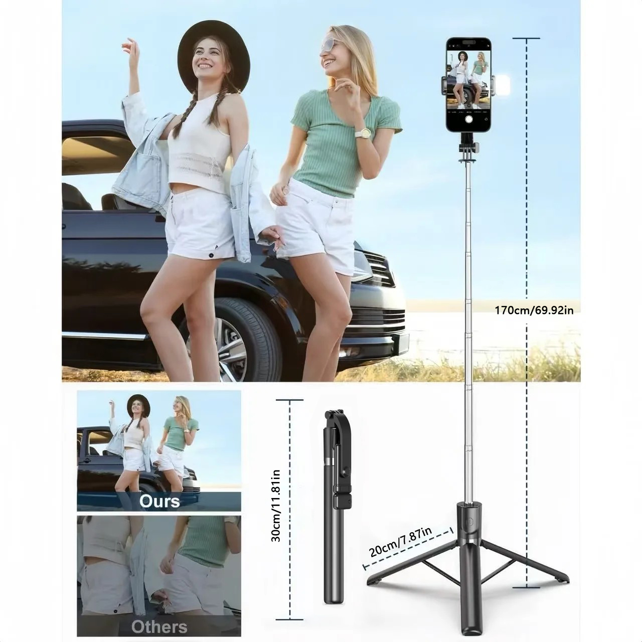 1700mm Selfie Stick Wireless S - Photography Basics recension och pris