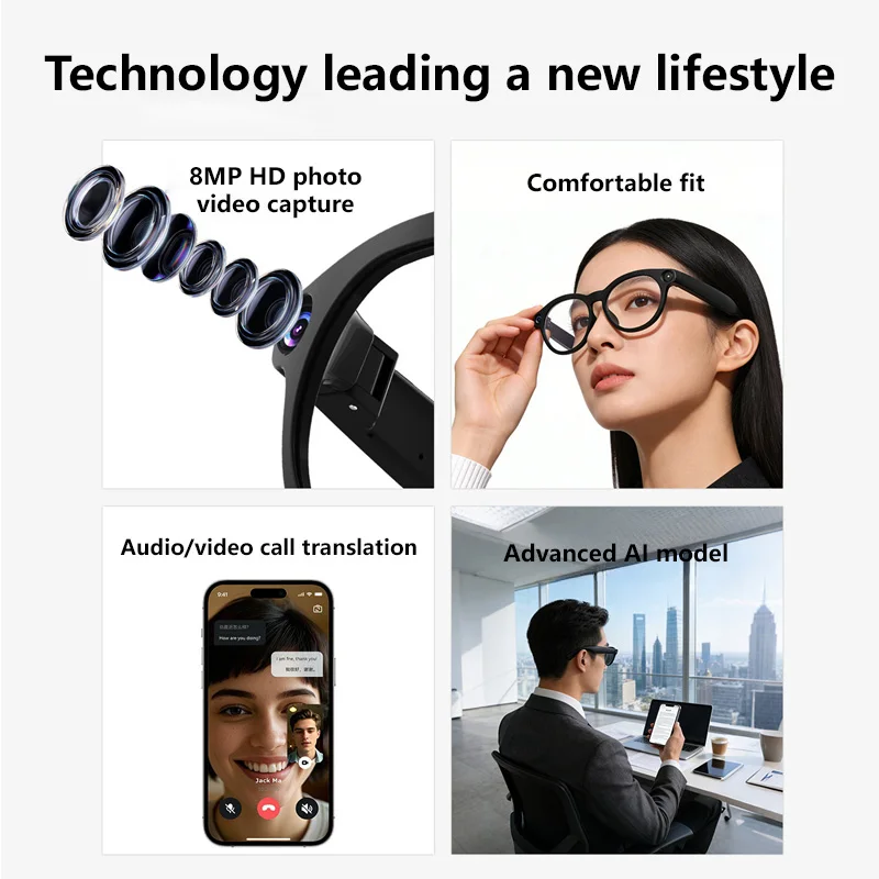 New 800W Pixel AI Smart Glasse - Photography Videos Free recension och pris